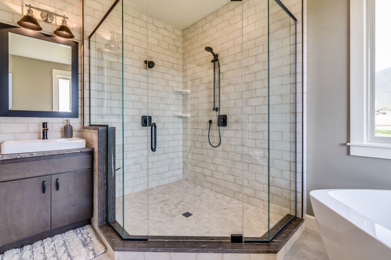 Corner Shower with Shelving